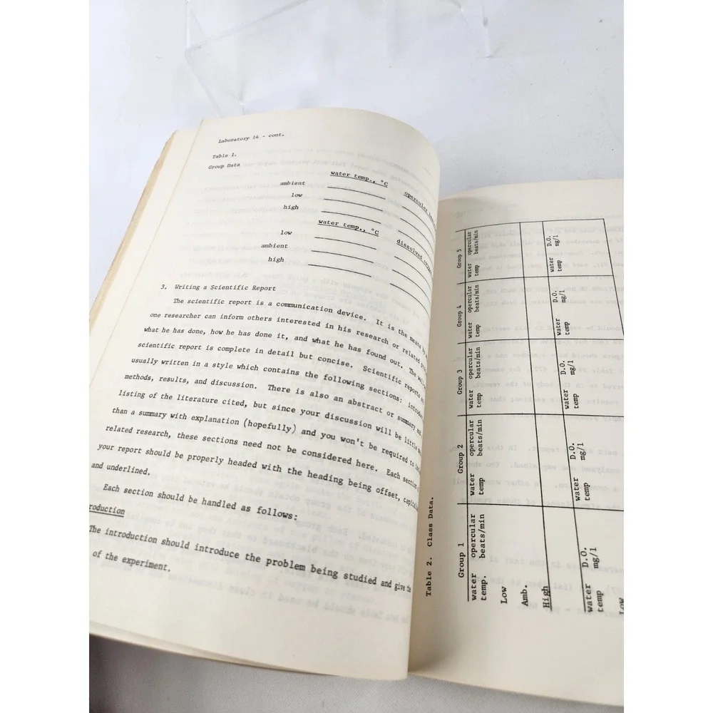 Vtg The Ohio State University LABORATORY GUIDE for ZOOLOGY 201‎ Book Dr Myser